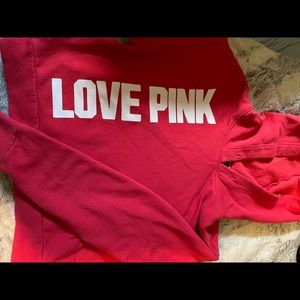 Pink cropped hoodie